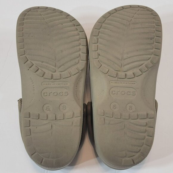 Croc Classic Clog, Adult W8 / M6, Neutral Mushroom Brown Color, GUC - Picture 7 of 9